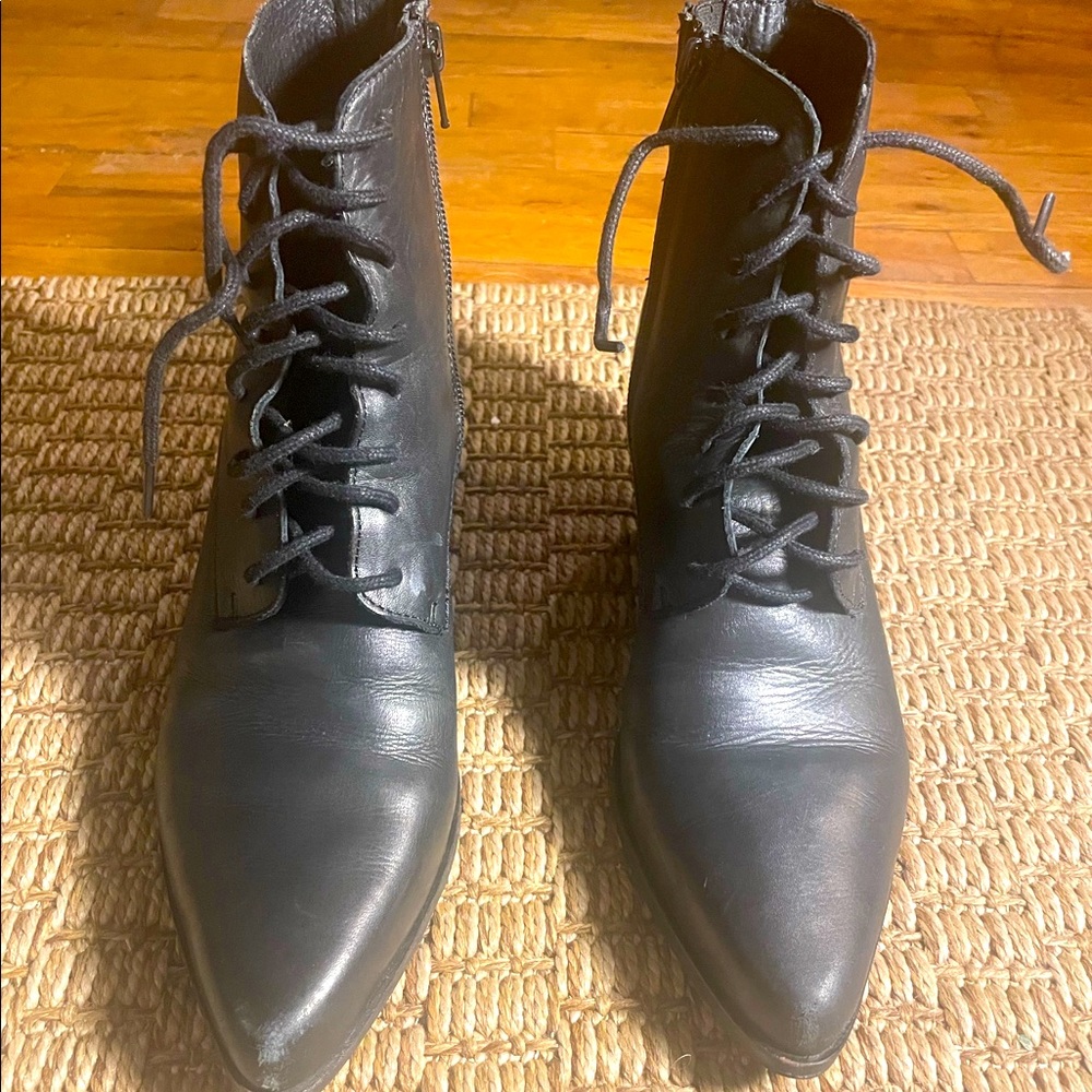 Jeffrey Campbell Pointed Toe Lace-up Booties